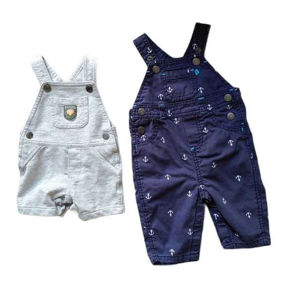 2 Pc Carter's 3 Month Baby Boy Overall Suspenders - Picture 9 of 9